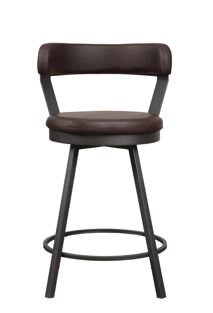 5566-24BR Swivel Counter  Height Chair, Brown