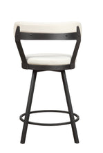 5566-24WT Swivel Counter Height Chair, White