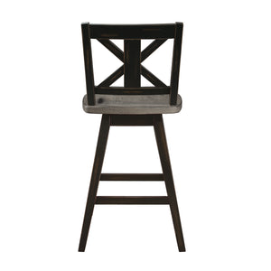 5602-24BK Swivel Counter Height Chair, Black