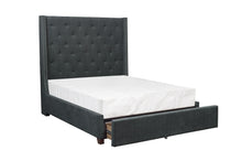 5877GY-1DW* Queen Platform Bed with Storage Footboard