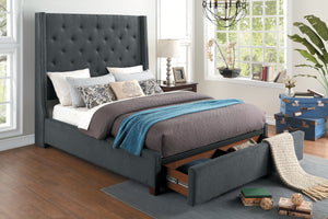 5877FGY-1DW* Full Bed Platform Bed with Storage Footboard