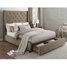 5877FBR-1DW* Full Bed Platform Bed with Storage Footboard