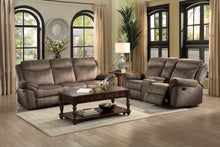 8206NF-3 Double Reclining Sofa with Center Drop-Down Cup Holders, Receptacles, Hidden Drawer and USB Ports