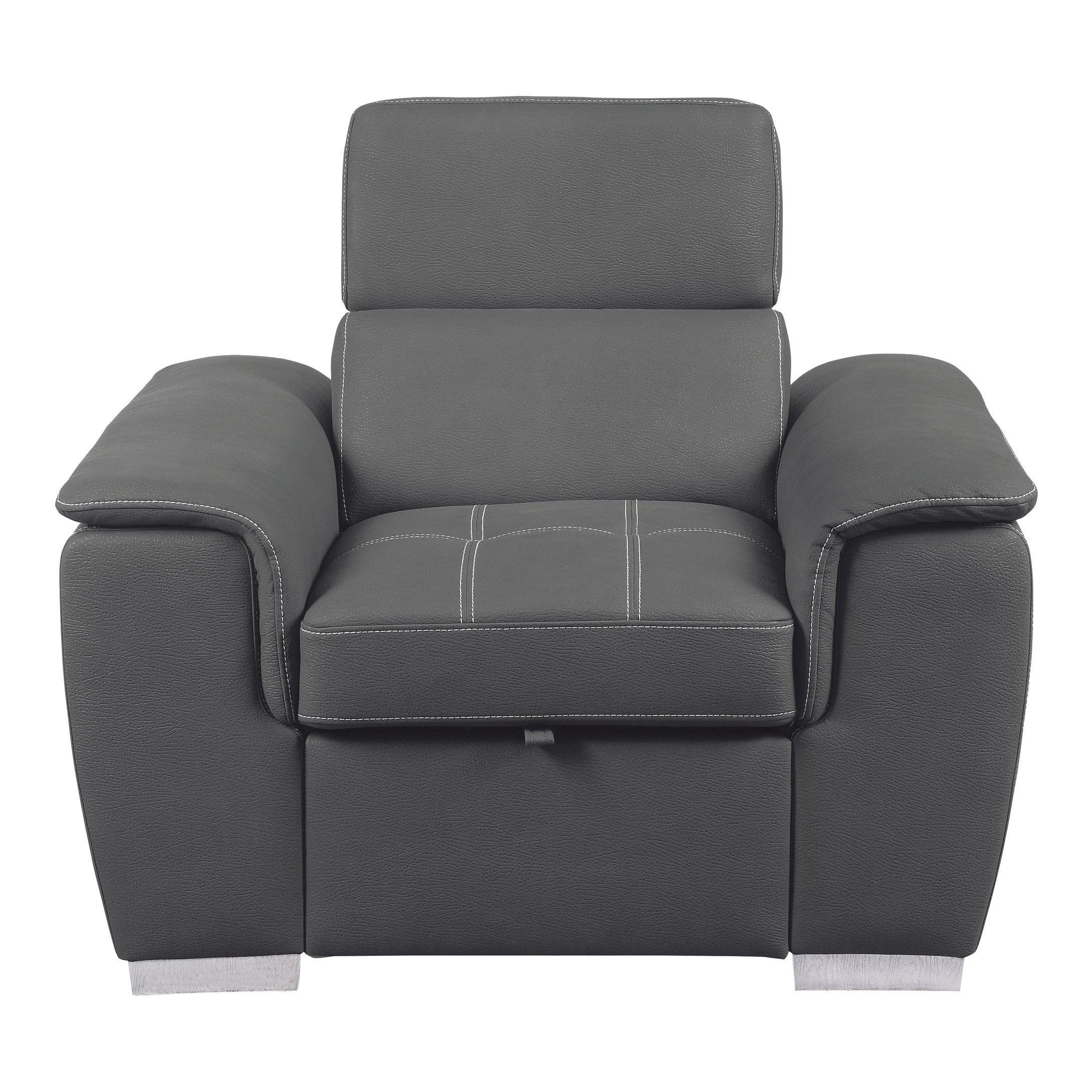 8228GY-1 Chair with Pull-out Ottoman