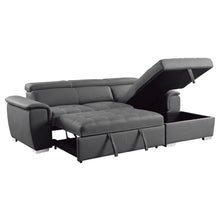 8228GY* 2-Piece Sectional with Pull-out Bed and Hidden Storage