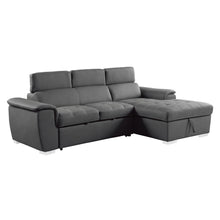 8228GY* 2-Piece Sectional with Pull-out Bed and Hidden Storage