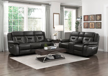 8229NDG-2PW Power Double Reclining Love Seat with Center Console