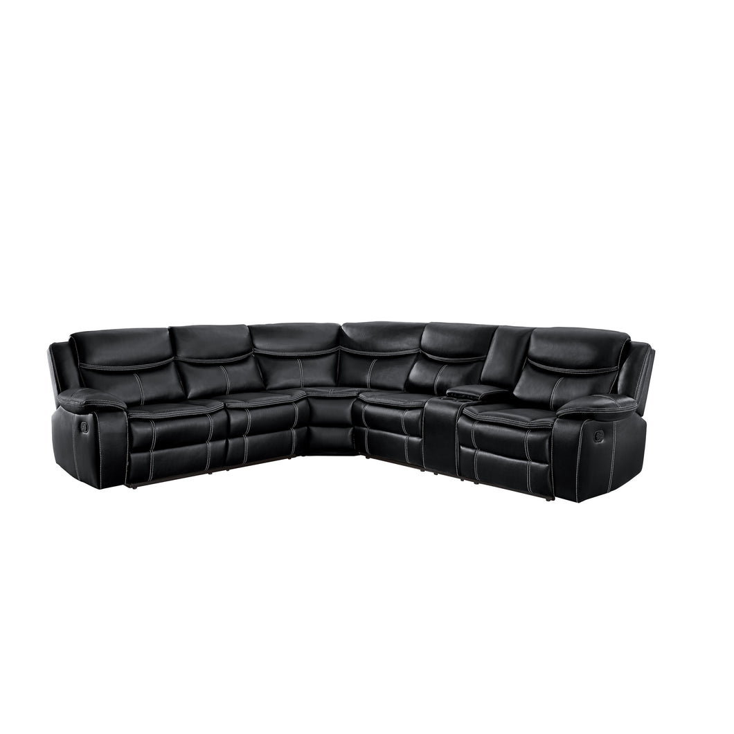 8230BLK*SC 3-Piece Sectional with Right Console