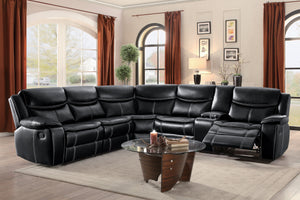 8230BLK*SC 3-Piece Sectional with Right Console