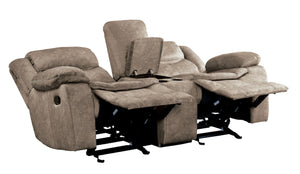 8230FBR-2 Double Glider Reclining Love Seat with Center Console