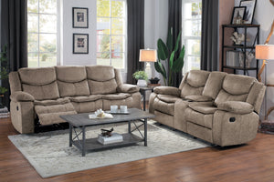 8230FBR-2 Double Glider Reclining Love Seat with Center Console