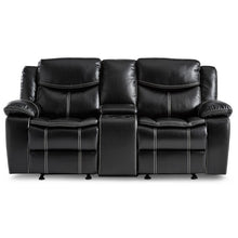 8230BLK-2 Double Glider Reclining Love Seat with Center Console
