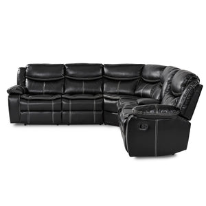 8230BLK*SC 3-Piece Sectional with Right Console