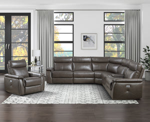 8259RFDB*6SCPWH 6-Piece Modular Power Reclining Sectional with Power Headrests