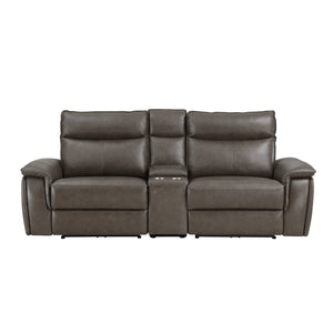 8259RFDB-2CNPWH* Power Double Reclining Love Seat with Center Console and Power Headrests