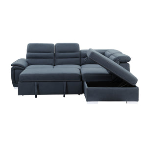 8277NBU* 3-Piece Sectional with Pull-out Bed and Storage Ottoman