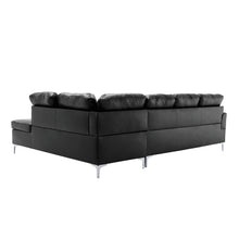 8378BLK*3 3-Piece Sectional with Right Chaise and Ottoman