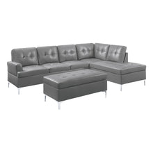 8378GRY*3 3-Piece Sectional with Right Chaise and Ottoman