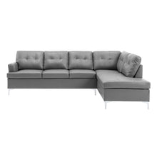 8378GRY*3 3-Piece Sectional with Right Chaise and Ottoman