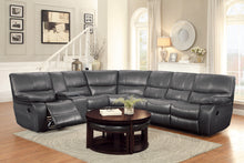 8480GRY*4SC 4-Piece Modular Reclining Sectional with Left Console