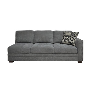 9212GRY*3OT Sectional with Storage Ottoman