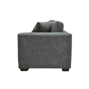 9212GRY*3OT Sectional with Storage Ottoman