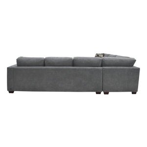 9212GRY*3OT Sectional with Storage Ottoman