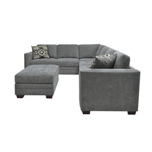 9212GRY*3OT Sectional with Storage Ottoman