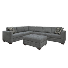 9212GRY*3OT Sectional with Storage Ottoman