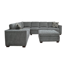 9212GRY*3OT Sectional with Storage Ottoman