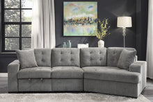 9401GRY*22LRU 2-Piece Sectional with Pull-out Ottoman