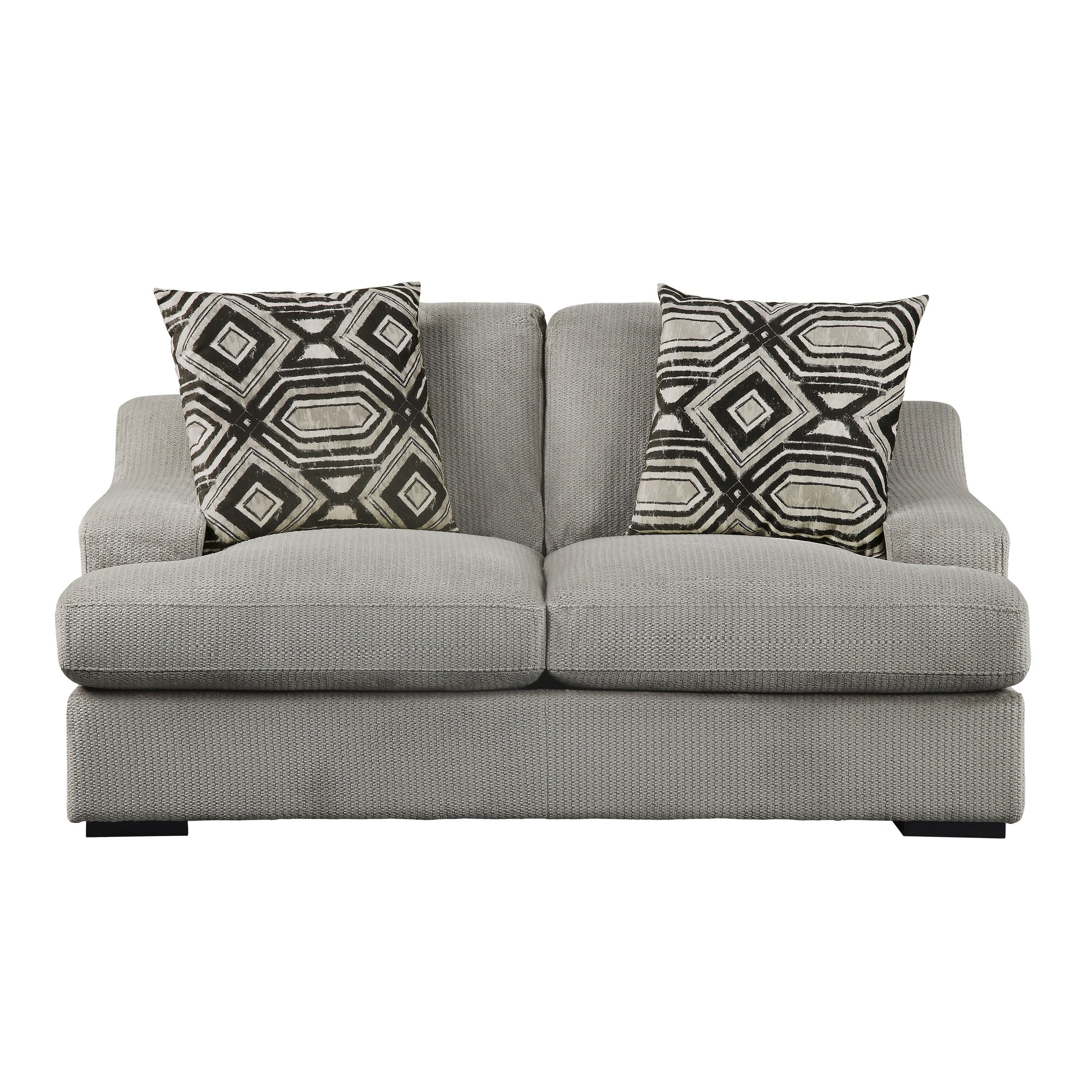 9404GY-2 Love Seat with 2 Pillows