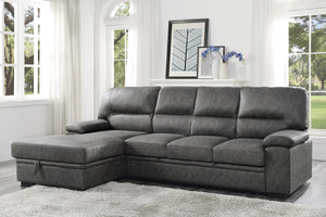 9407DG*2LC3R 2-Piece Sectional with Pull-out Bed and Left Chaise with Hidden Storage