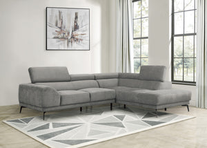 9409GRY*SC 2-Piece Sectional with Right Chaise