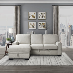 9468BE*2LC2R 2-Piece Sectional with Pull-out Bed and Left Chaise with Hidden Storage