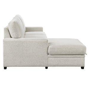 9468BE*2LC2R 2-Piece Sectional with Pull-out Bed and Left Chaise with Hidden Storage