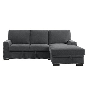 9468CC*2RC2L 2-Piece Sectional with Pull-out Bed and Right Chaise with Hidden Storage