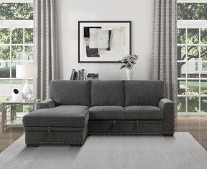 9468CC*2LC2R 2-Piece Sectional with Pull-out Bed and Left Chaise with Hidden Storage