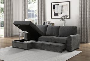 9468CC*2LC2R 2-Piece Sectional with Pull-out Bed and Left Chaise with Hidden Storage