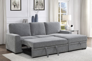 9468DG*2RC2L 2-Piece Sectional with Pull-out Bed and Right Chaise with Hidden Storage