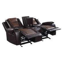 9470BR-2 Double Glider Reclining Love Seat with Center Console