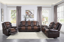 9470BR-3 Double Reclining Sofa with Drop-Down Cup Holders