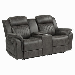 9479BRG-2 Double Reclining Love Seat with Center Console