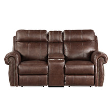 9488BR-2PW Power Double Reclining Love Seat with Center Console