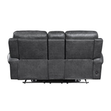 9488GY-2PW Power Double Reclining Love Seat with Center Console