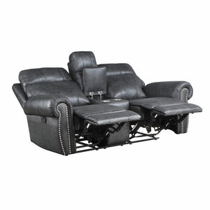 9488GY-2 Double Reclining Love Seat with Center Console