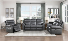9488GY-2 Double Reclining Love Seat with Center Console