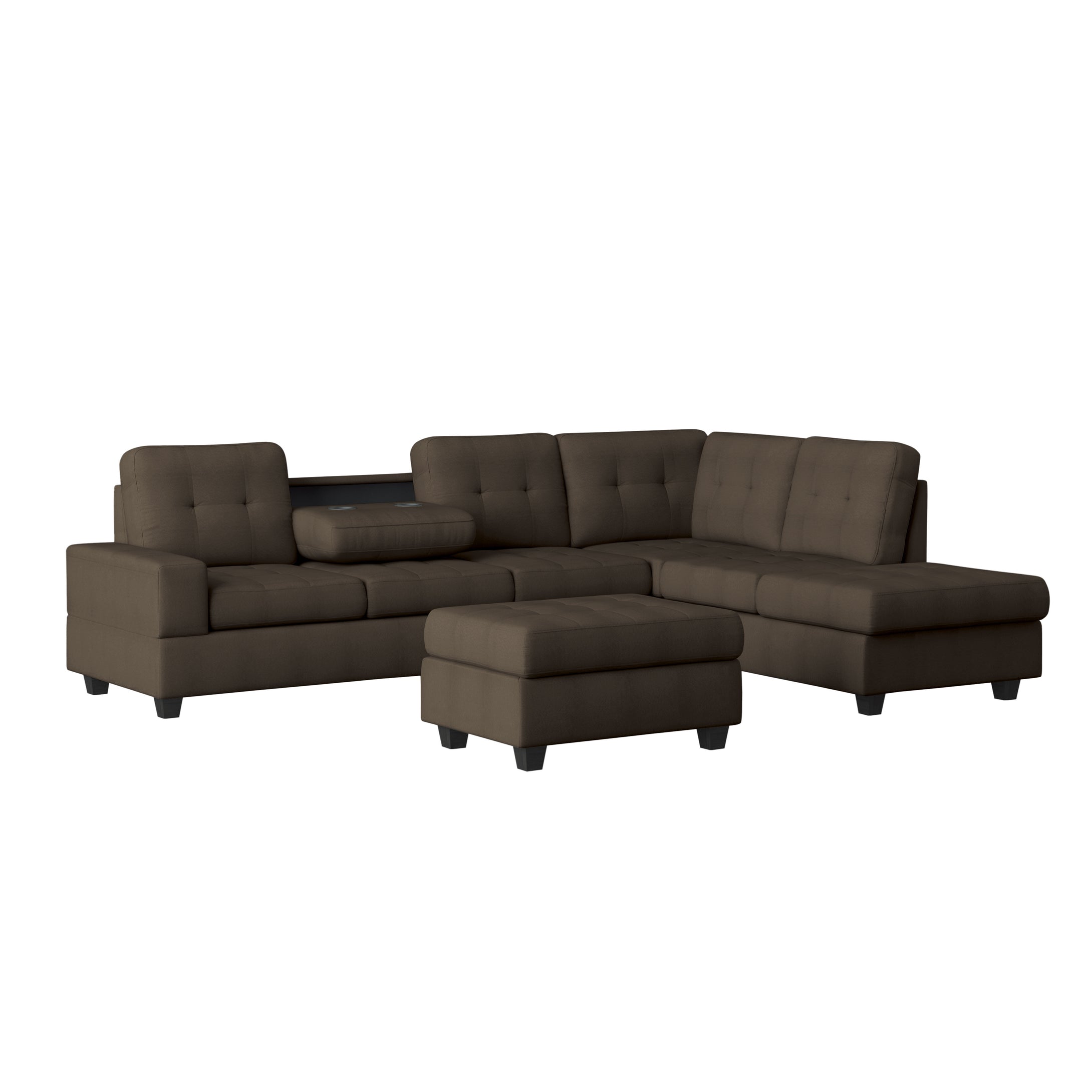 9507CHC*3OT 3-Piece Reversible Sectional with Ottoman