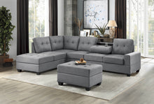 9507DGY*3OT 3-Piece Reversible Sectional with Ottoman