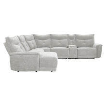 9509MGY*65LRR 6-Piece Modular Reclining Sectional with Left Chaise